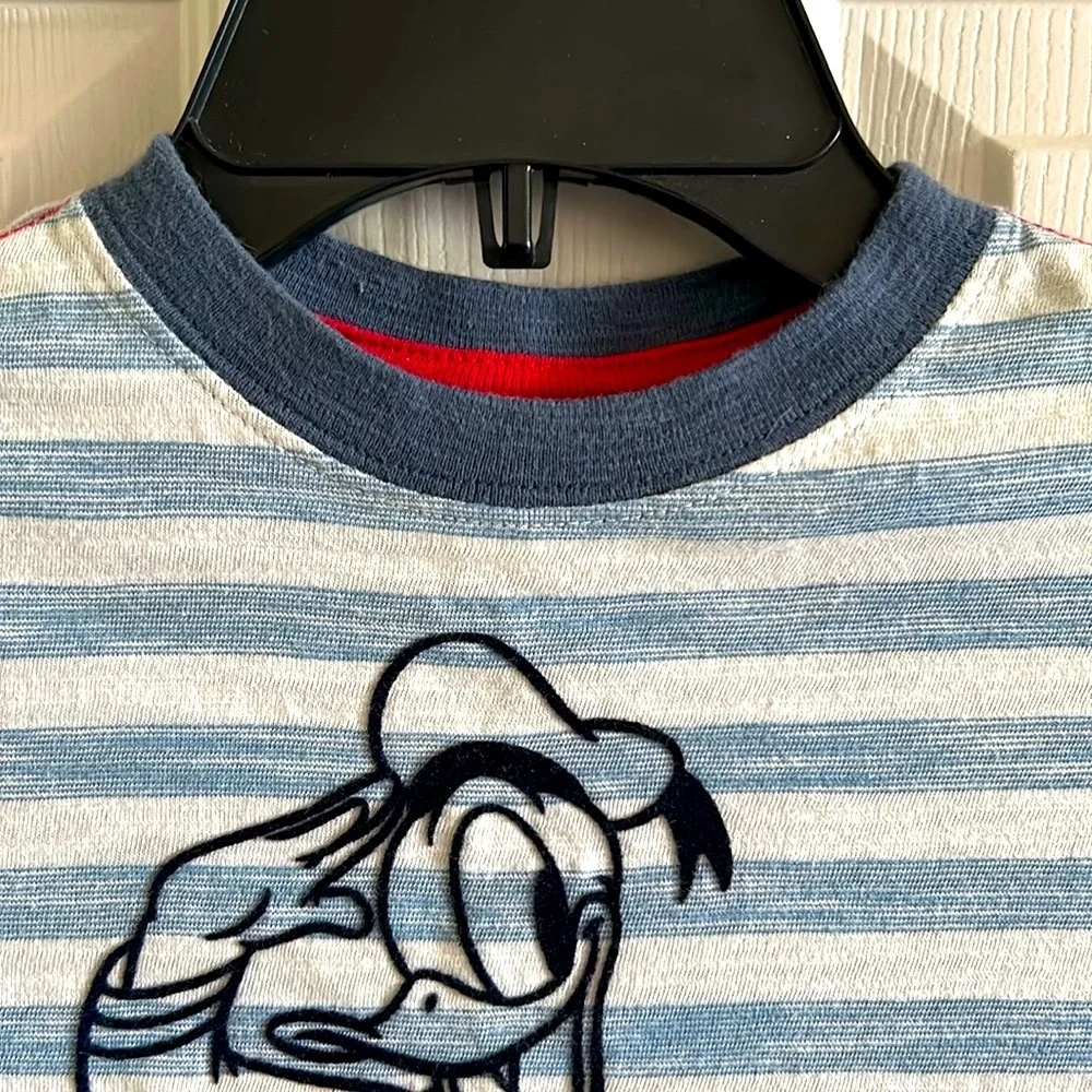 Hanna Andersson Donald‎ Duck Cotton Striped Short Sleeve Shirt Size 4 (100 cm)